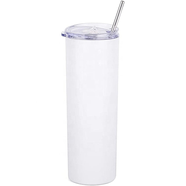 Beyond Blessed Doula - Plain Skinny Tumbler with Straw, 20oz
