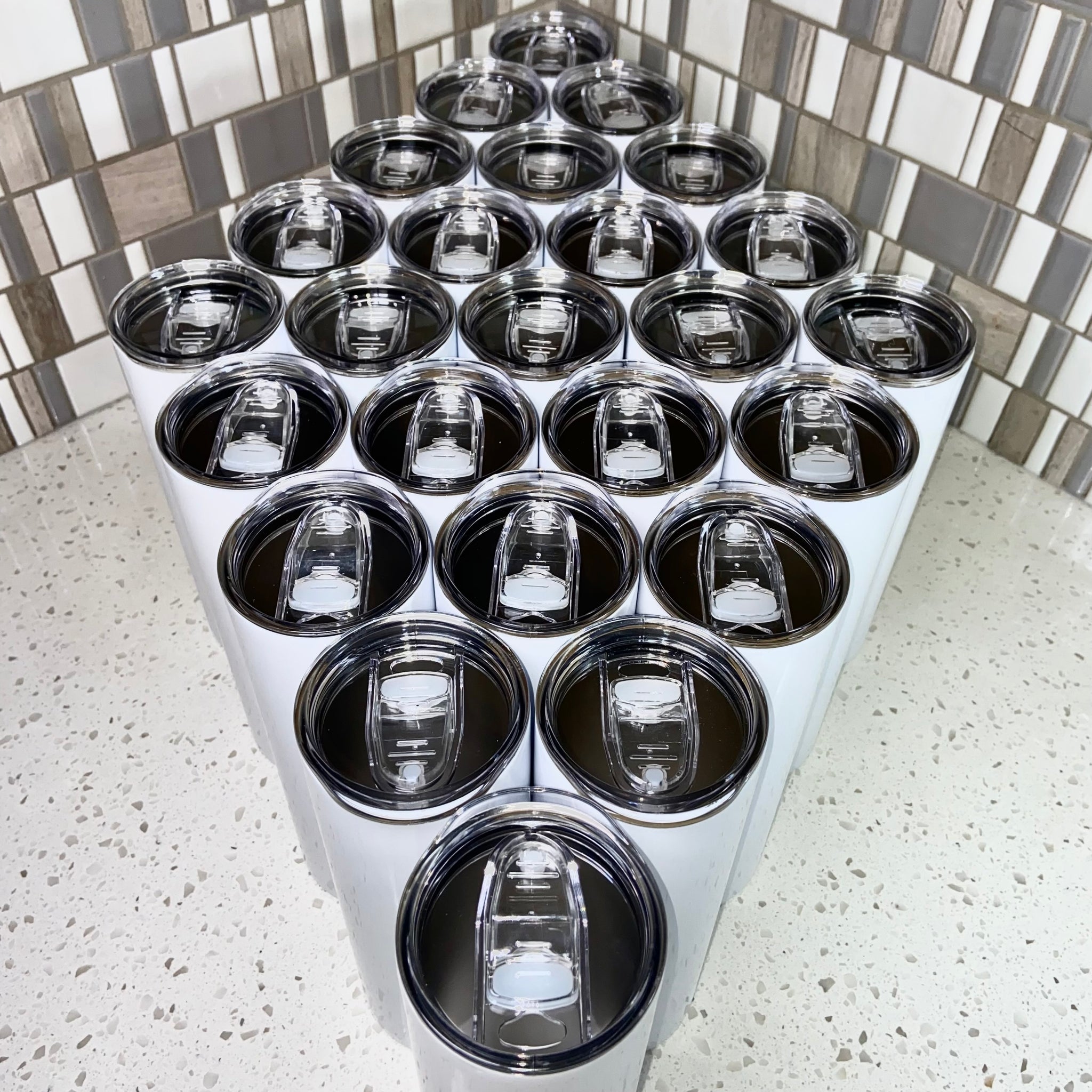 20oz Skinny Straight Blank Sublimation Tumblers  50 Pack | Wholesale   Clean Slate Blanks