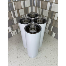 Load image into Gallery viewer, 20oz Skinny Straight Blank Sublimation Tumblers — 4 Pack | BPA-Free 304 Stainless
